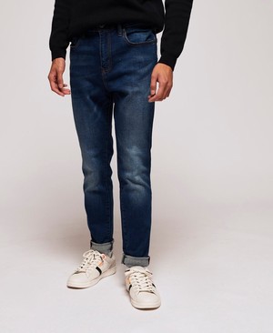 Superdry Tyler Slim Férfi Farmer Sötét Kék | GTFXO4502